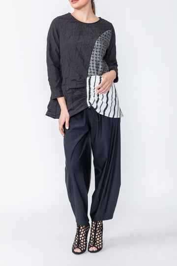 Black Memory Single Pocket Tunic Top